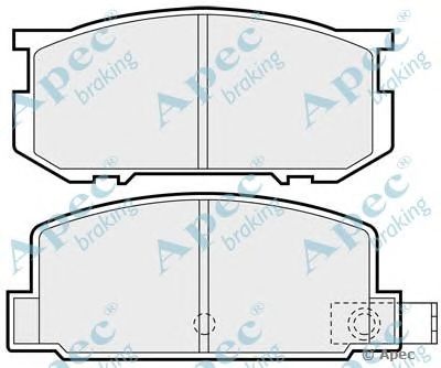 APEC BRAKING pad332 -  Комплект тормозных колодок, дисковый тормоз